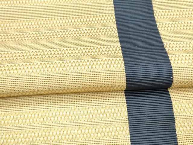 平和屋着物●八寸名古屋帯 間道 金糸 一重帯 正絹 逸品 DAAX5981cm