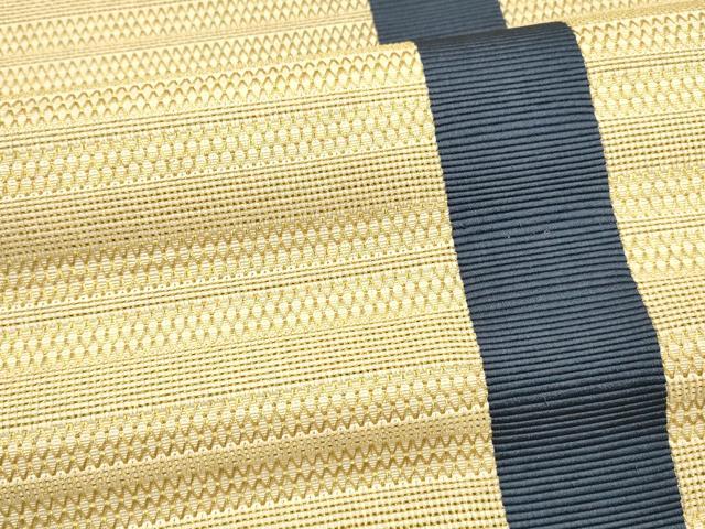 平和屋着物●八寸名古屋帯 間道 金糸 一重帯 正絹 逸品 DAAX5981cm
