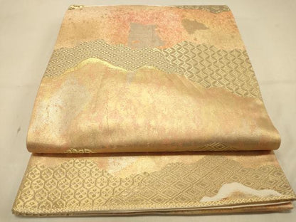 平和屋着物◎西陣　六通柄袋帯　吉祥文　金糸　引箔　正絹　逸品　DAAX6046jm