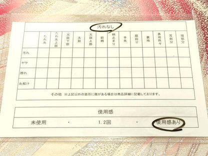 平和屋着物◎佐賀錦　両面　全通柄袋帯　抽象文様　金銀糸　正絹　逸品　DAAX6048jm