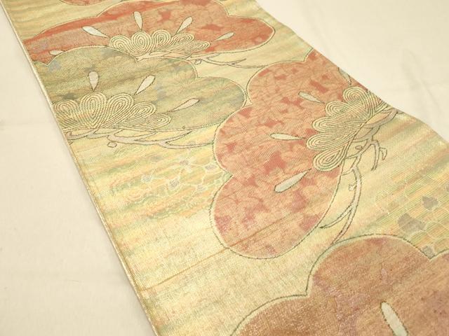 平和屋着物◎佐賀錦 六通柄袋帯 松文 金銀糸 正絹 逸品 DAAX6167jm