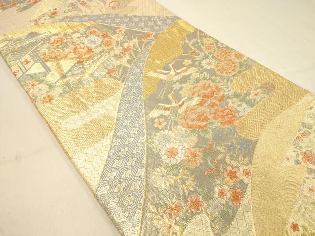 平和屋着物◎宝珠本佐賀錦　六通柄袋帯　九百錦　鳳凰花文　金糸　正絹　逸品　DAAX6170jm