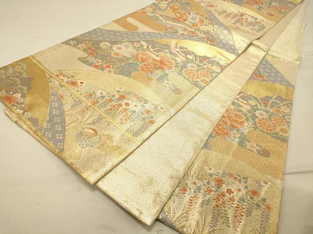 平和屋着物◎宝珠本佐賀錦　六通柄袋帯　九百錦　鳳凰花文　金糸　正絹　逸品　DAAX6170jm