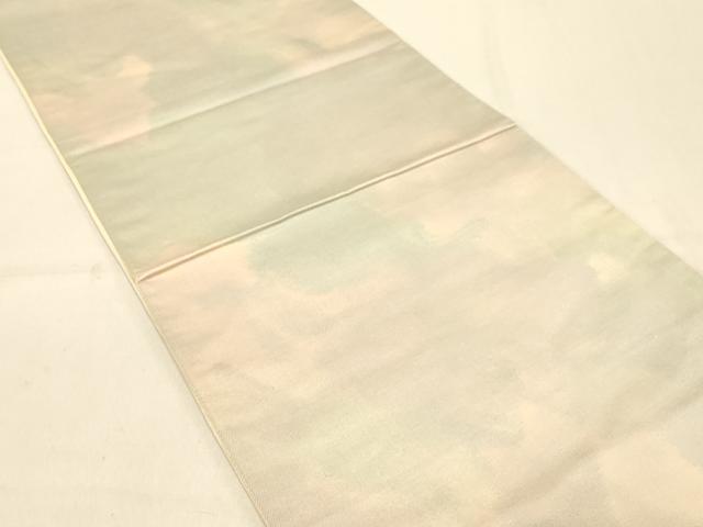 平和屋着物◎六通柄袋帯　霞文　引箔　正絹　逸品　DAAX6198jm