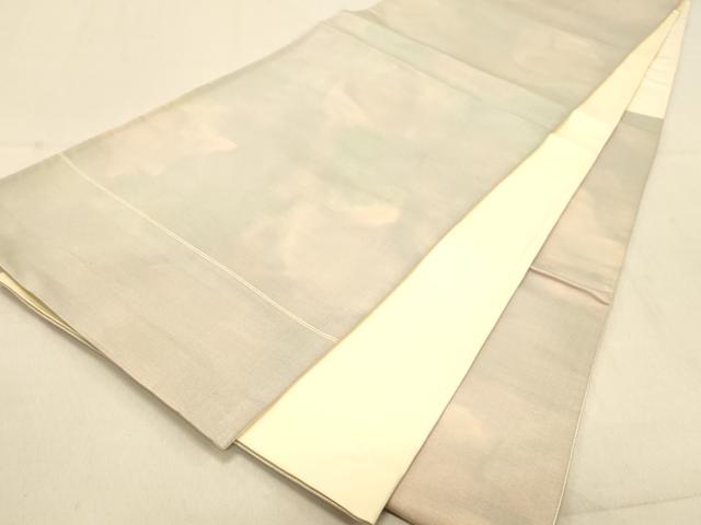 平和屋着物◎六通柄袋帯　霞文　引箔　正絹　逸品　DAAX6198jm