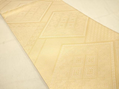 平和屋着物◎佐賀錦　両面　六通柄袋帯　秋草文　金糸　正絹　逸品　DAAX6199jm