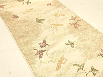 平和屋着物◎六通柄袋帯　鳳凰松文　金糸　正絹　逸品　DAAX6235jm
