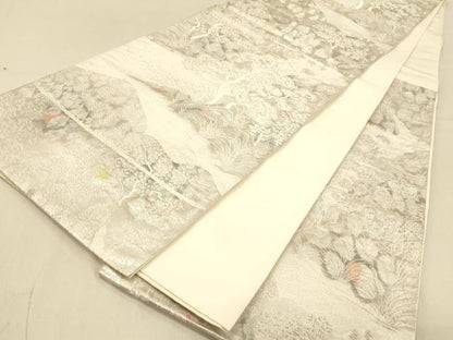 平和屋着物◎六通柄袋帯 古京錦 風景文 金銀糸 二重引箔 正絹 逸品 DAAX6369jm