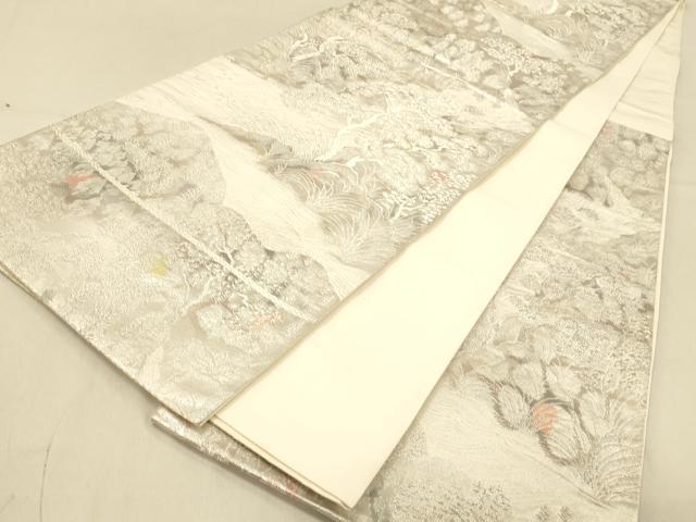 平和屋着物◎六通柄袋帯 古京錦 風景文 金銀糸 二重引箔 正絹 逸品 DAAX6369jm