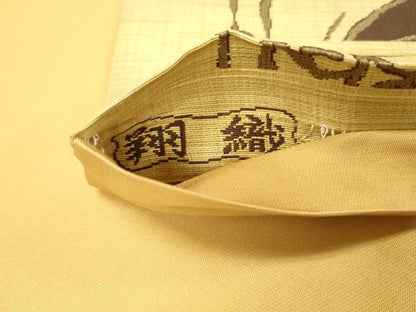 平和屋着物◎六通柄袋帯　翔織　横段花丸文　正絹　逸品　DAAX6477jm