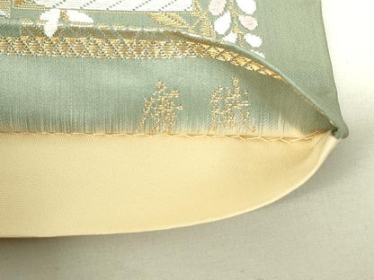 平和屋着物◎六通柄袋帯　唐織　鴛鴦花文　能衣の美　金糸　正絹　逸品　DAAX7207xg