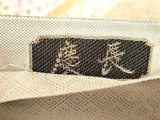 平和屋着物◎九百佐賀錦　六通柄袋帯　向い鳥花文　慶長　金銀糸　正絹　逸品　DAAX7722qa