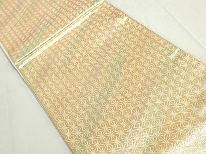 平和屋着物◎六通柄袋帯　差の葉文　金糸　正絹　逸品　DAAX7745qa