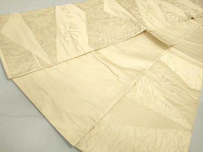 平和屋着物◎六通柄袋帯　花鳥文　正絹　逸品　DAAX7768qa
