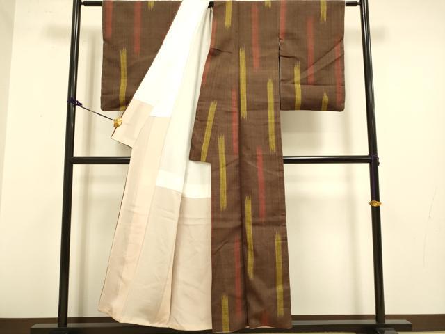 平和屋着物■上質な紬　変わり間道　正絹　逸品　DAAX8057du