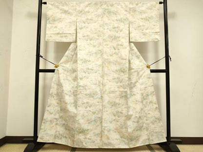 平和屋着物■上質な紬　樹林文　正絹　逸品　DAAX8084du