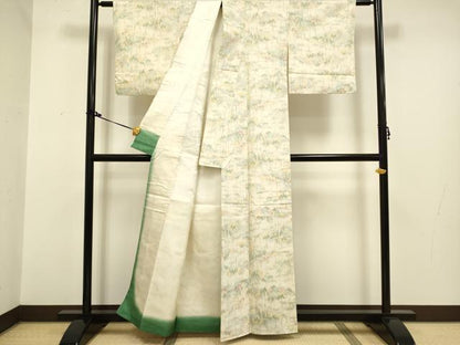 平和屋着物■上質な紬　樹林文　正絹　逸品　DAAX8084du