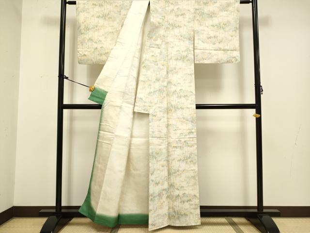 平和屋着物■上質な紬　樹林文　正絹　逸品　DAAX8084du