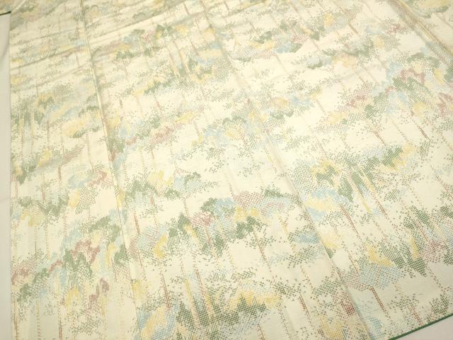 平和屋着物■上質な紬　樹林文　正絹　逸品　DAAX8084du