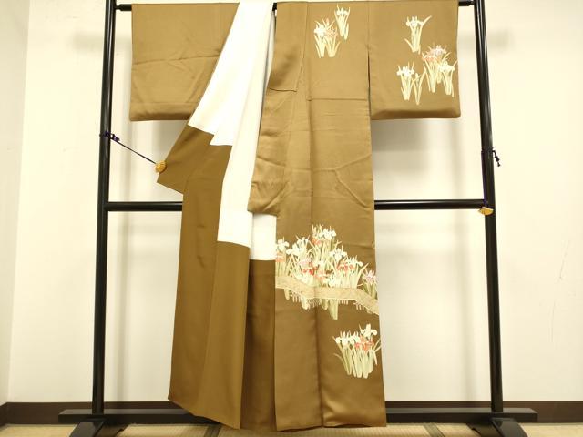 平和屋着物■訪問着 刺繍 草花文 金彩 正絹 逸品 DAAX8263du