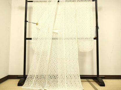 平和屋着物＊夏物 総レース 振袖 花尽くし 肌色 ロング丈 DAAX8331du