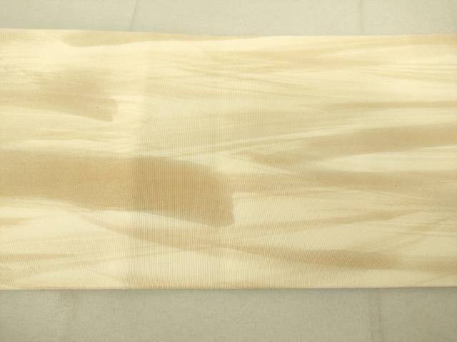 平和屋着物●塩瀬　九寸名古屋帯　ろうけつ染め　間道　正絹　逸品　DAAX8440du