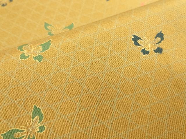 平和屋着物●全通柄袋帯　舞蝶間道　金彩　正絹　逸品　DAAX8461du