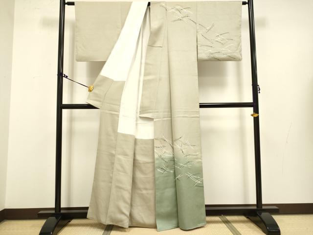 平和屋着物●訪問着　松葉散らし　ぼかし染め　金彩　正絹　逸品　DAAX8502du