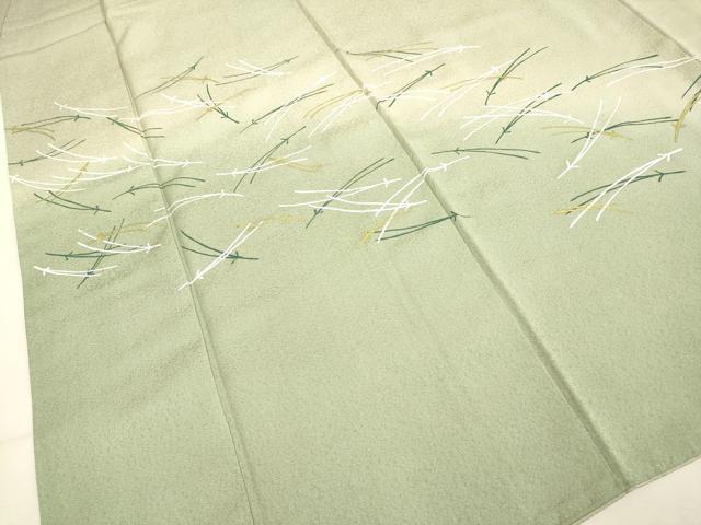 平和屋着物●訪問着　松葉散らし　ぼかし染め　金彩　正絹　逸品　DAAX8502du