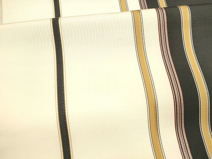 平和屋着物●本場筑前博多織　八寸名古屋帯　間道　正絹　逸品　DAAX8541cm