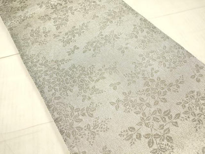 平和屋着物▽スリーシーズン 春夏秋 両面 六通柄 本袋帯 草花文 金銀糸 正絹 逸品 DAAX8561cm