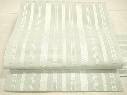 平和屋着物＊夏物 博多織 八寸名古屋帯 献上 藍白色 DAAX8609cm