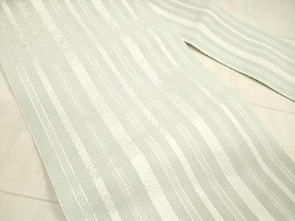 平和屋着物＊夏物 博多織 八寸名古屋帯 献上 藍白色 DAAX8609cm