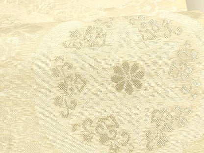 平和屋着物＊夏物　六通柄　京袋帯　正倉院花文　銀糸　正絹　逸品　DAAX8610cm