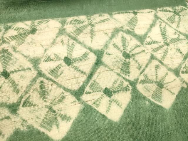 平和屋着物＊夏物 九寸名古屋帯 紬地 菱文 正絹 逸品 DAAX8618cm