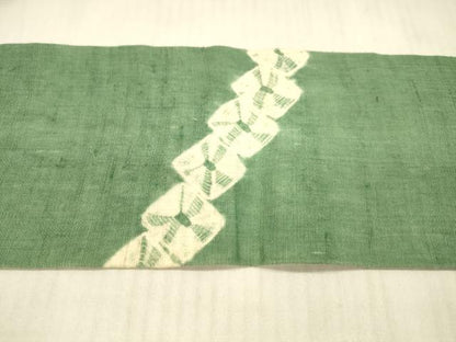 平和屋着物＊夏物 九寸名古屋帯 紬地 菱文 正絹 逸品 DAAX8618cm