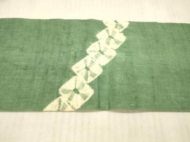 平和屋着物＊夏物 九寸名古屋帯 紬地 菱文 正絹 逸品 DAAX8618cm