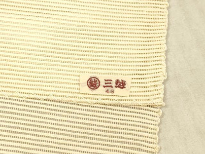 平和屋着物＊夏物　八寸名古屋帯　鹿　舞葉文　銀糸　三越扱い　正絹　逸品　DAAX8621cm