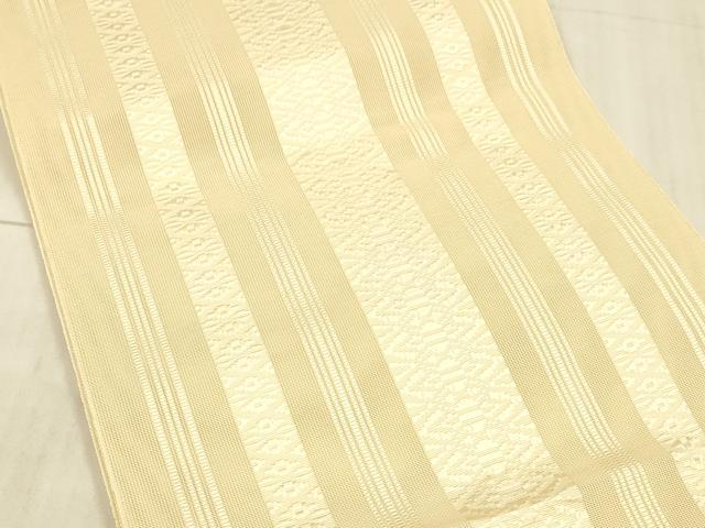 平和屋着物＊夏物　本場筑前博多織　八寸名古屋帯　紗献上　蜂蜜色　正絹　逸品　DAAX8624cm