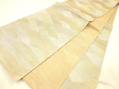 平和屋着物＊夏物　六通柄袋帯　流水文　金銀糸　正絹　逸品　DAAX8628cm