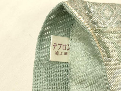平和屋着物＊夏物 西陣 まいづる謹製 六通柄袋帯 露芝草花文 金銀糸 証紙付き 正絹 逸品 DAAX8631cm