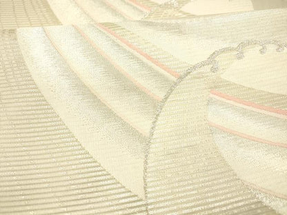 平和屋着物＊夏物 西陣 六通柄袋帯 立波文 金銀糸 正絹 逸品 DAAX8632cm