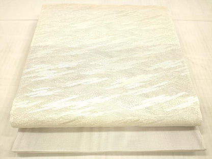 平和屋着物＊夏物 西陣 六通柄袋帯 霞文 銀糸 証紙付き 正絹 逸品 DAAX8633cm