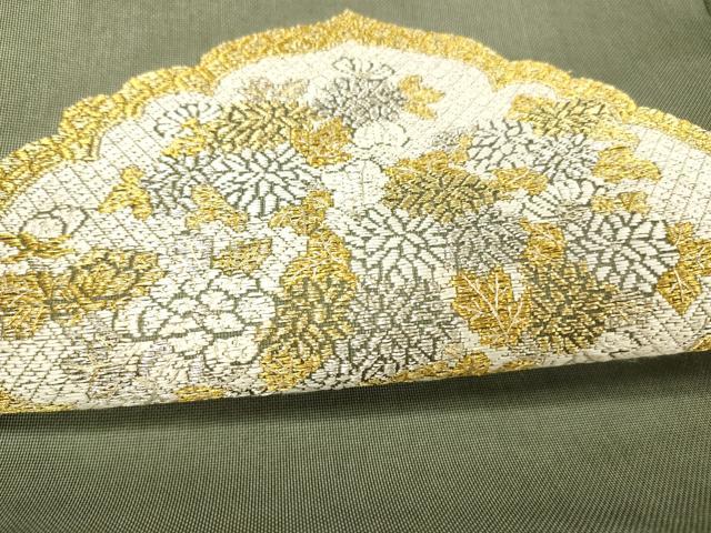 平和屋着物＊夏物 太鼓柄 本袋帯 刺繍 草花文 金銀糸 正絹 逸品 DAAX8640cm