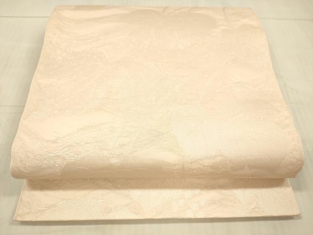 平和屋着物＊夏物 六通柄 本袋帯 葡萄蔦の葉文 銀糸 正絹 逸品 DAAX8646cm