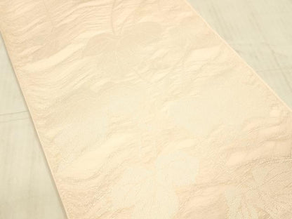 平和屋着物＊夏物 六通柄 本袋帯 葡萄蔦の葉文 銀糸 正絹 逸品 DAAX8646cm
