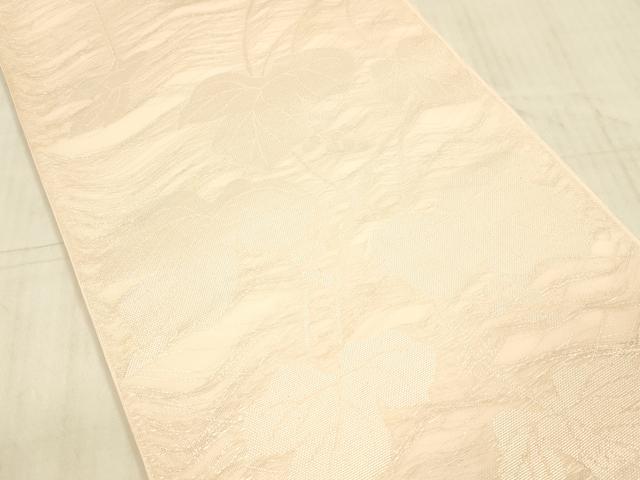 平和屋着物＊夏物 六通柄 本袋帯 葡萄蔦の葉文 銀糸 正絹 逸品 DAAX8646cm