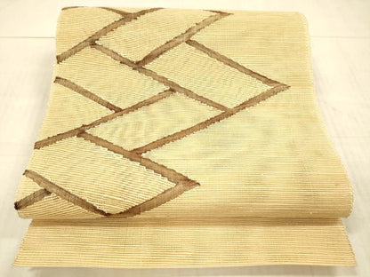 平和屋着物＊夏物 八寸名古屋帯 抽象文様 正絹 逸品 DAAX8650cm
