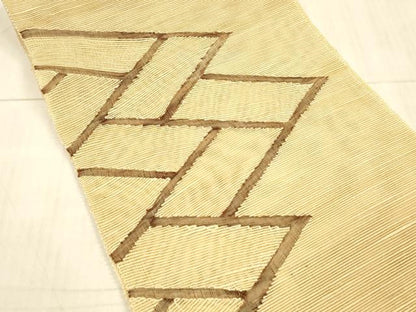 平和屋着物＊夏物 八寸名古屋帯 抽象文様 正絹 逸品 DAAX8650cm