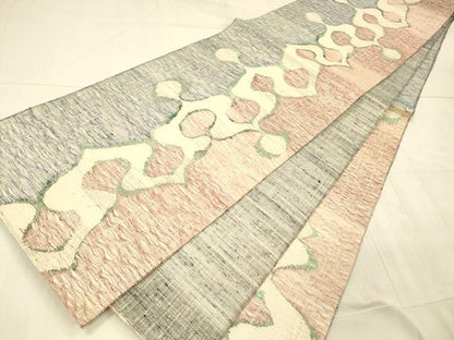平和屋着物＊夏物 六通柄袋帯 抽象文様 正絹 逸品 DAAX8651cm